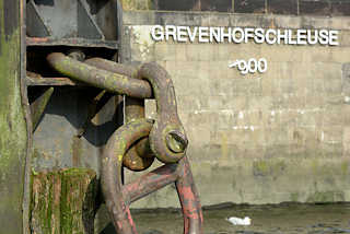 0786 Grevenhover Schleuse im Kuhwerderhafen in Hamburg Steinwerder - die Strömungsschleuse ist stillgelegt.