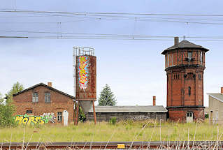 5014 Bahngelnde mit historischem Wasserturm / Hansestadt Salzwedel.